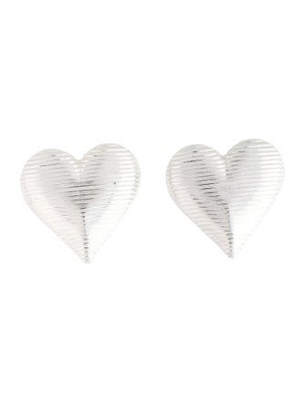 HEAVEN MAYHEM Real Love III Heart Stud Earrings