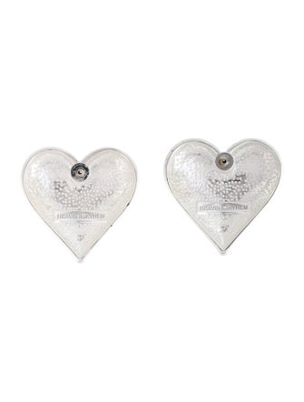 HEAVEN MAYHEM Real Love III Heart Stud Earrings