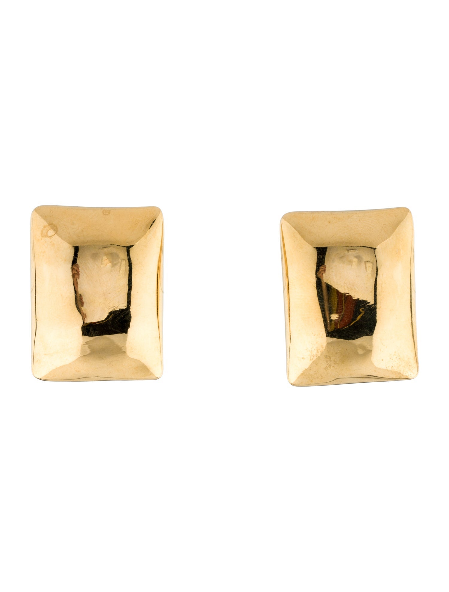 HEAVEN MAYHEM Rectangular Puffed Stud Earrings