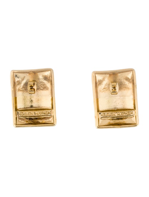 HEAVEN MAYHEM Rectangular Puffed Stud Earrings