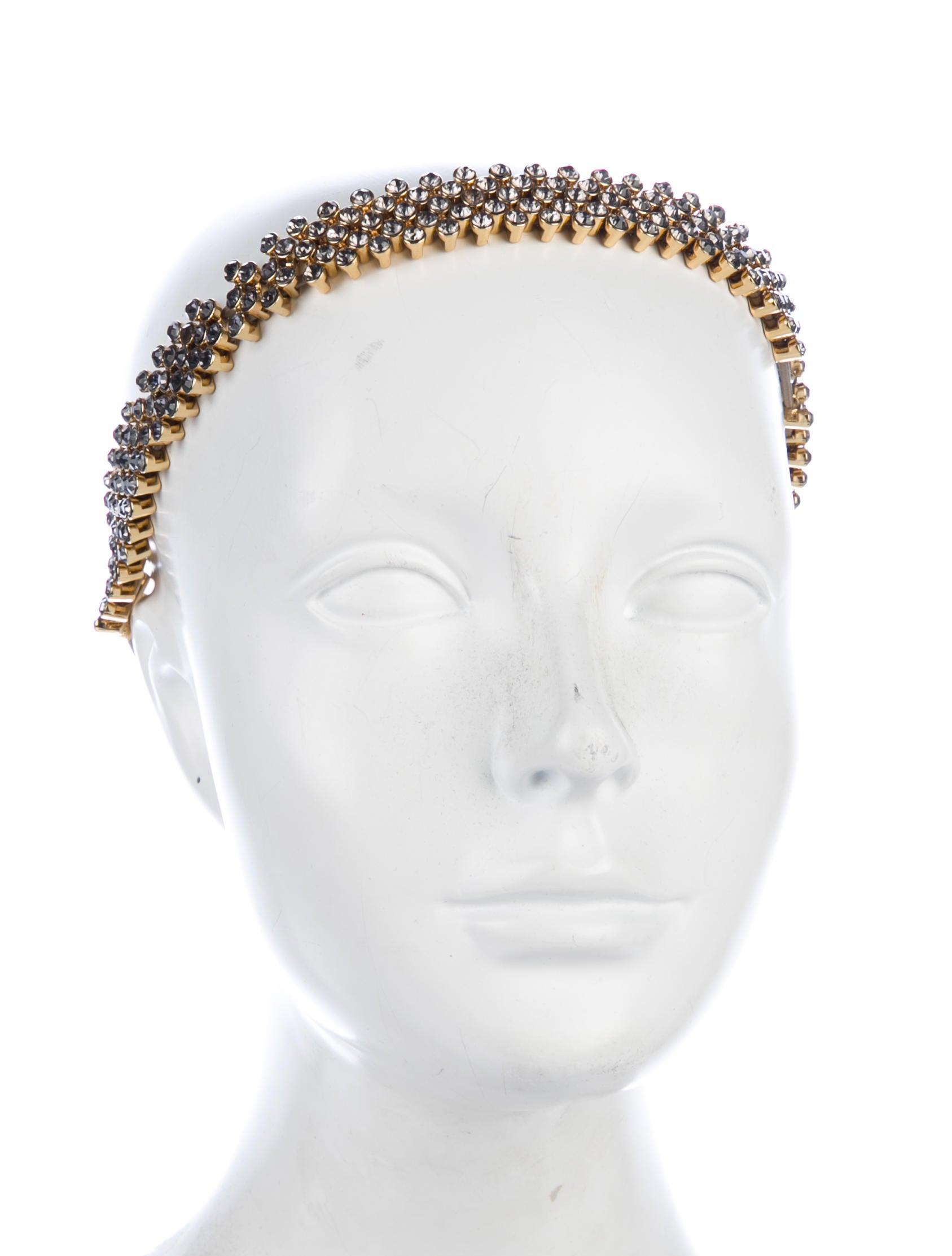 Henri Bendel Embellished Metallic Headband - Gold Hair 