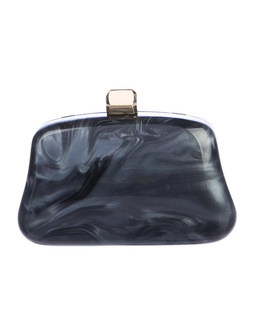 Henri Bendel Marble Box Clutch Blue