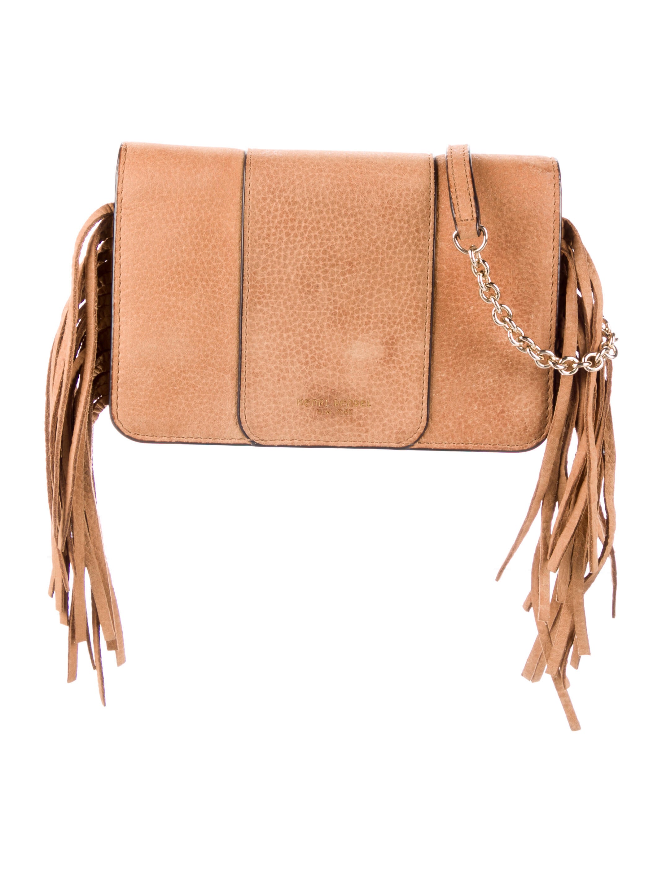 Henri Bendel Suede Fringe Crossbody Bag Brown Crossbody Bags