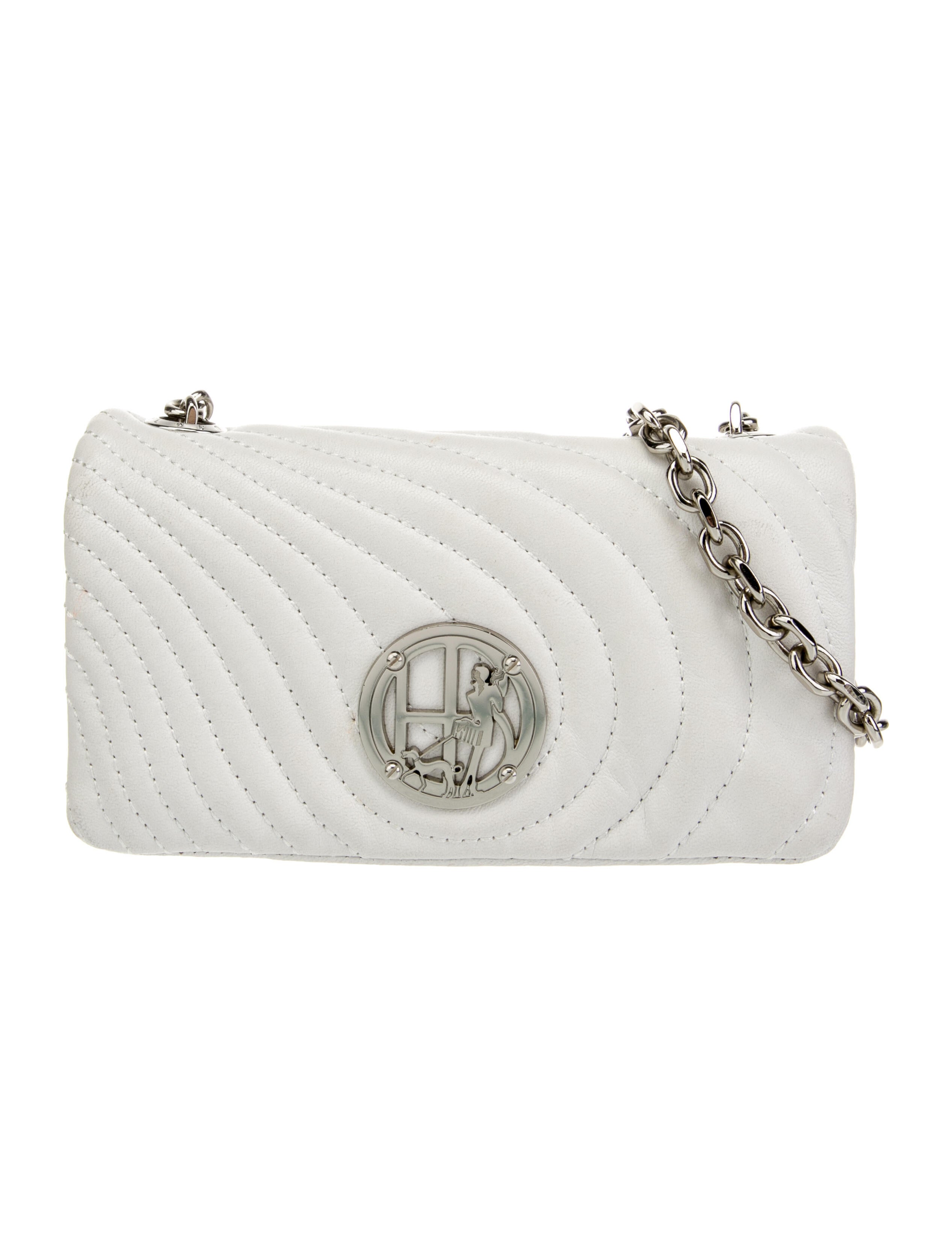 Henri Bendel Mini Leather Crossbody Bag White Crossbody Bags
