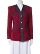 Henri Bendel Wool Tweed Pattern Jacket
