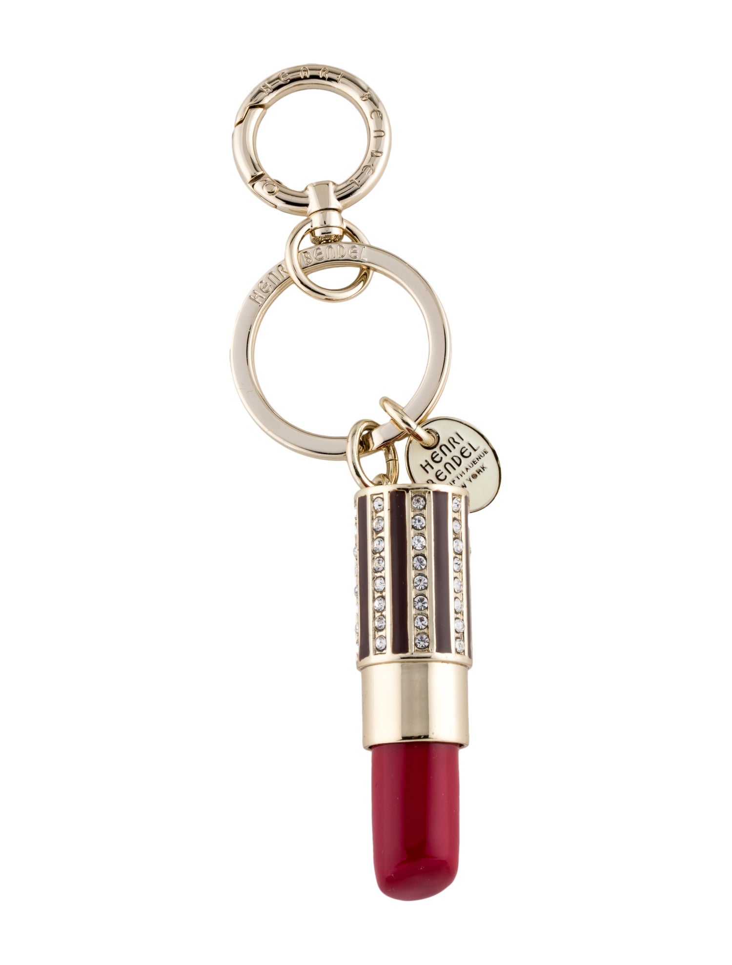 Henri Bendel Lipstick Keychain w/ Tags - Gold Keychains