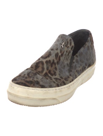 Henri Bendel Ponyhair Animal Print Sneakers