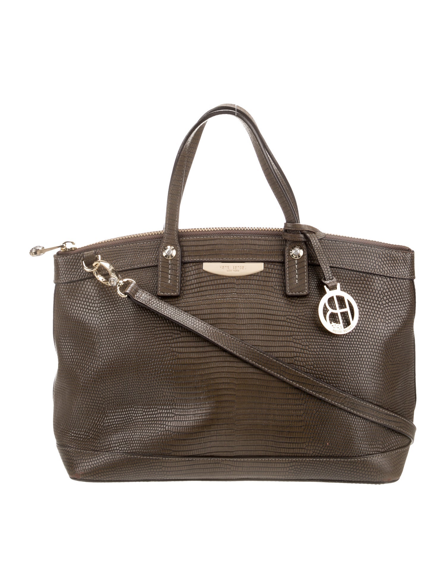 Henri Bendel Lizard Top Handle Bag