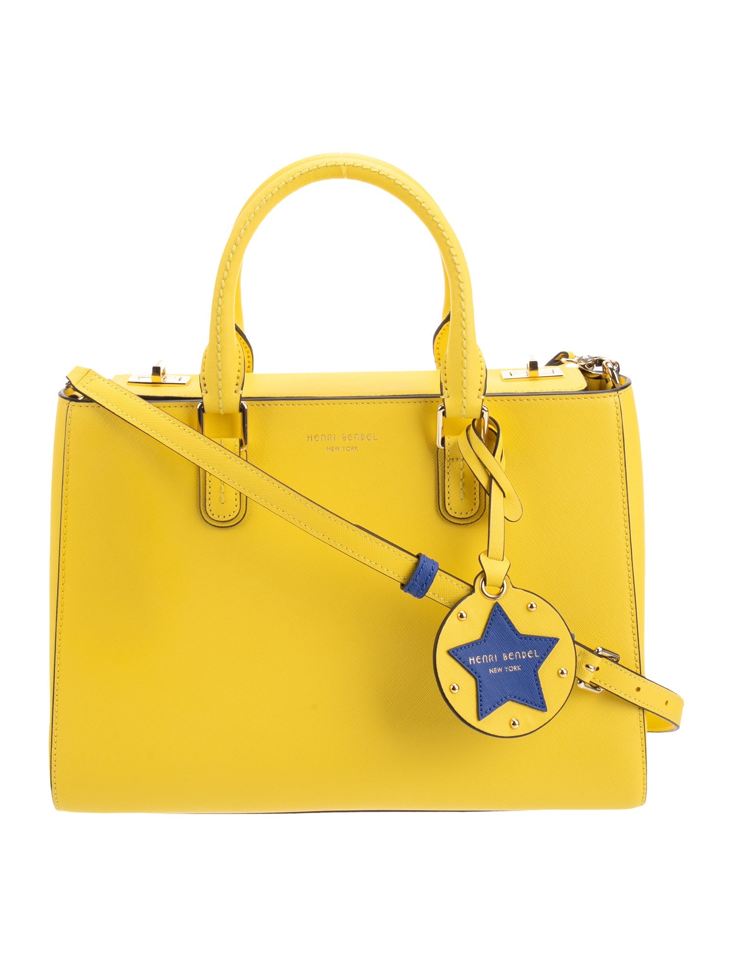 Henri Bendel Saffiano Leather Top Handle Bag