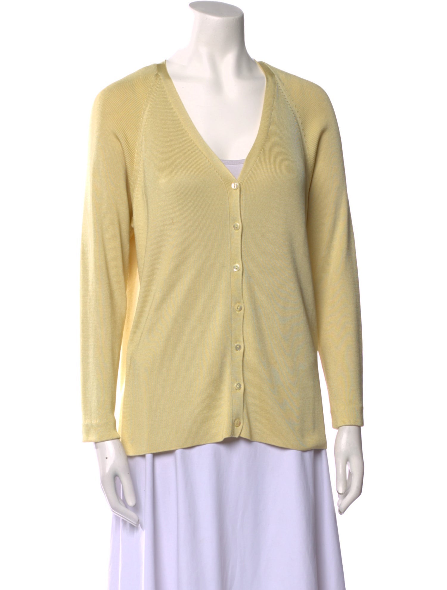 Henri Bendel Silk V-Neck Sweater
