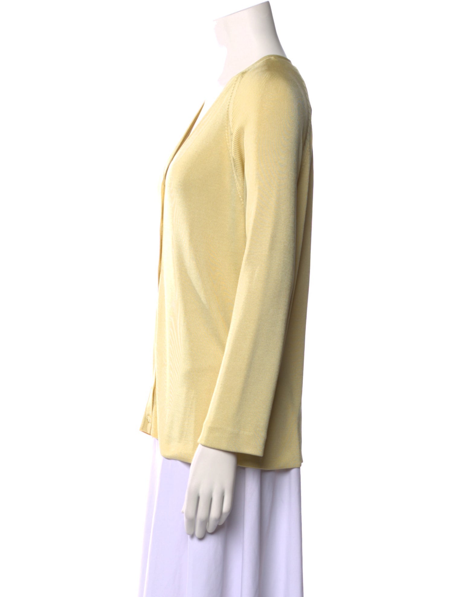 Henri Bendel Silk V-Neck Sweater