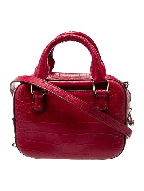 Henri Bendel Embossed Leather Top Handle Bag