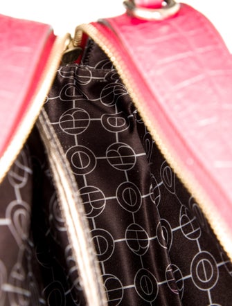 Henri Bendel Embossed Leather Top Handle Bag