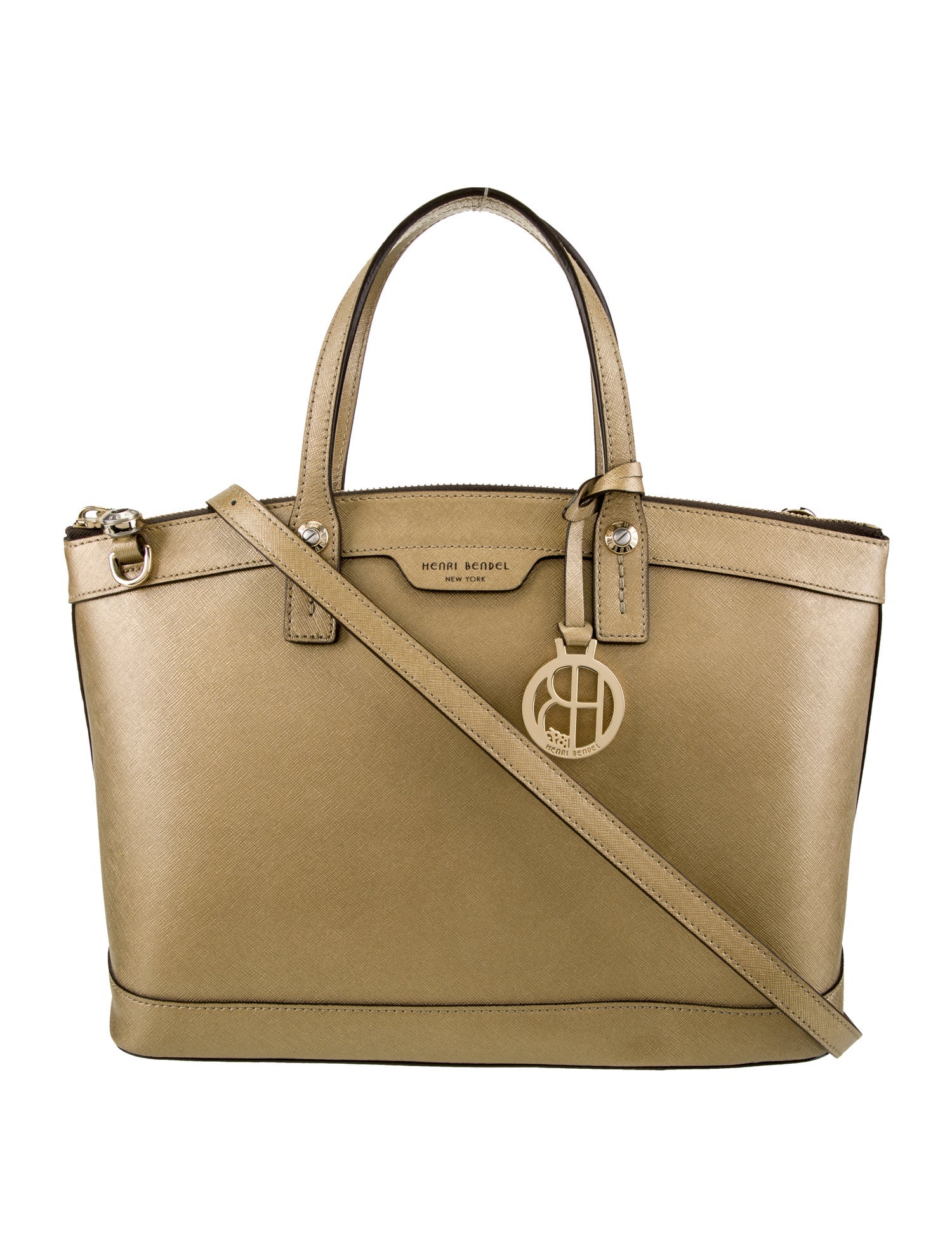 Henri Bendel Saffiano Leather Top Handle Bag