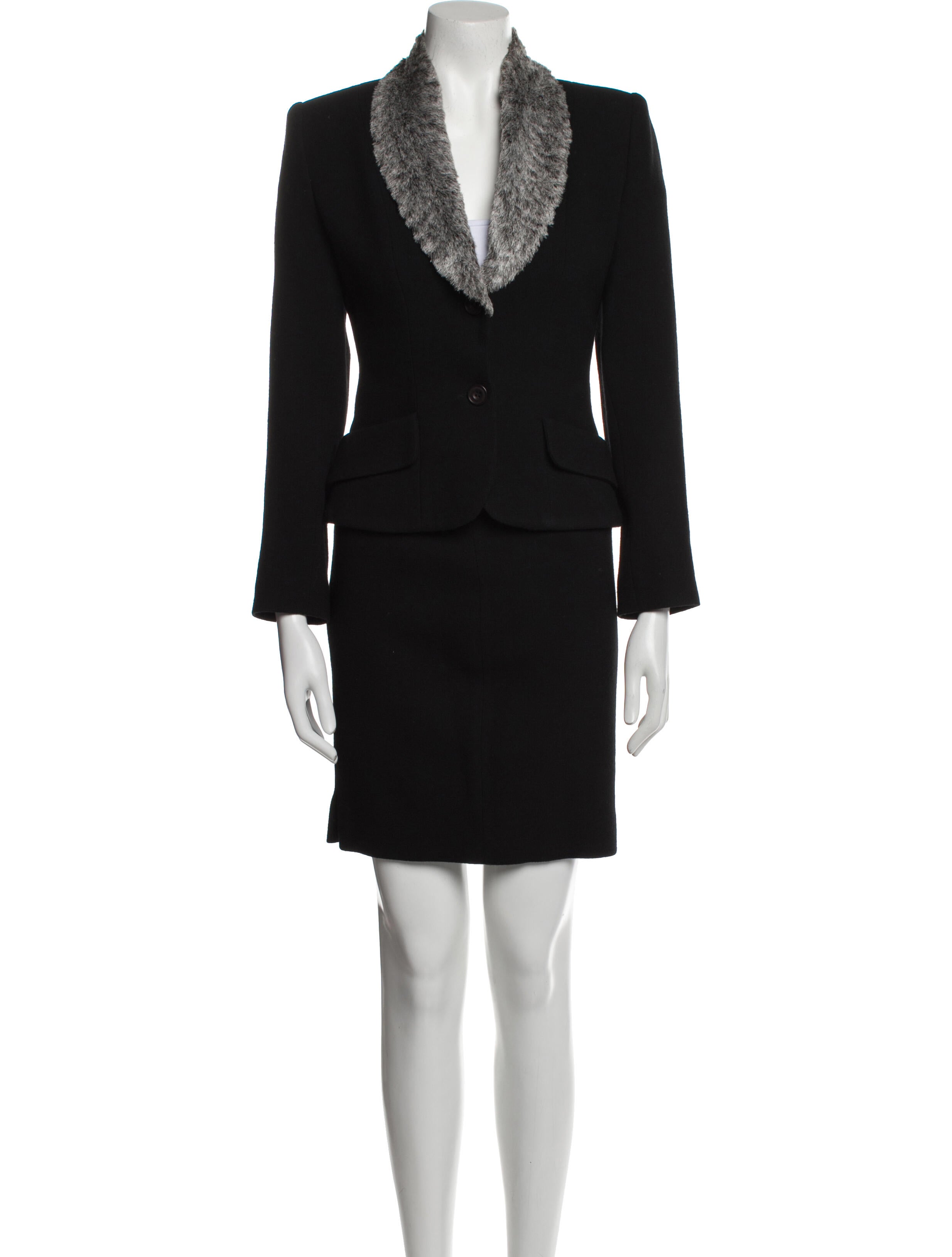Henri Bendel Vintage Wool Skirt Suit