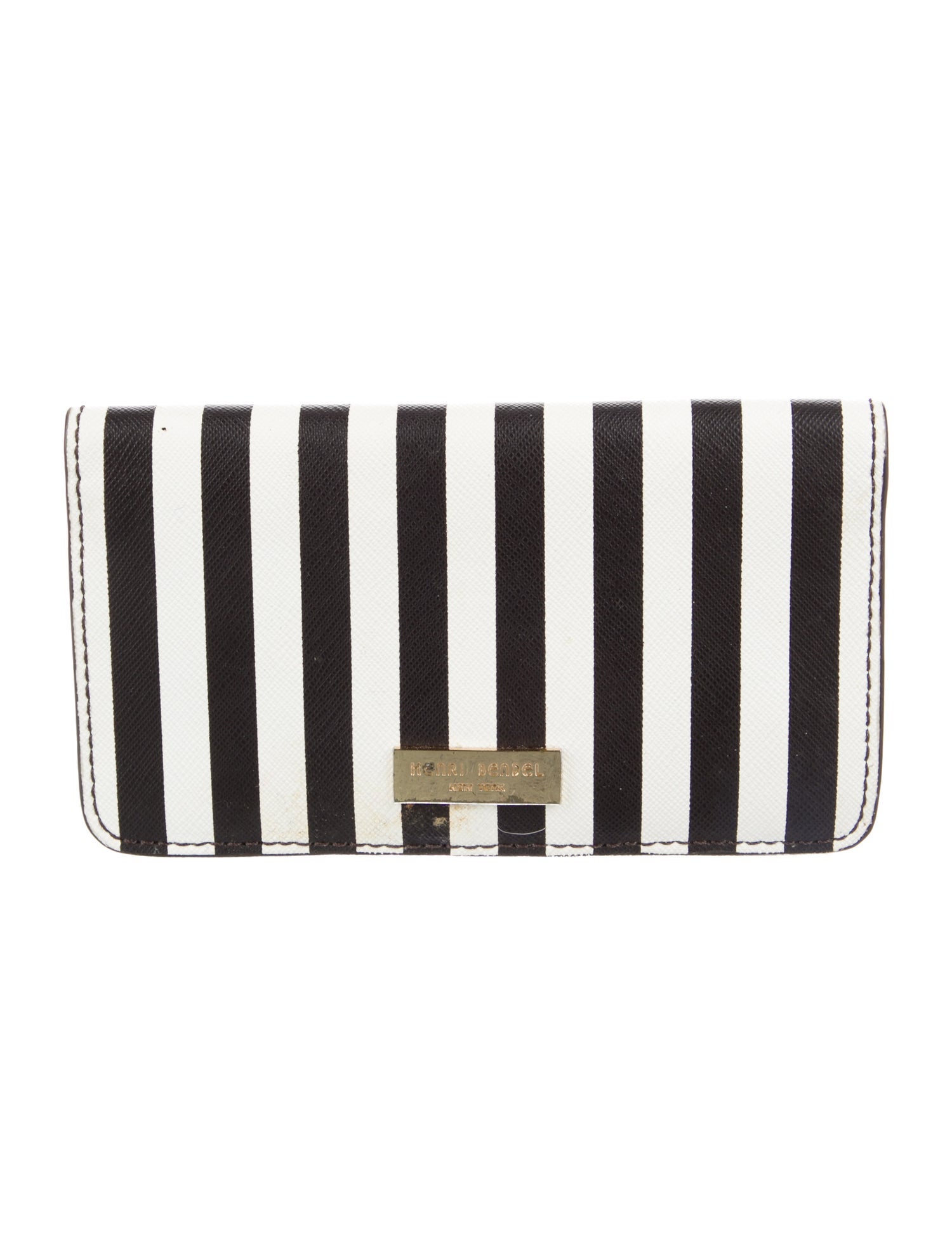 Henri Bendel Leather Striped Wallet