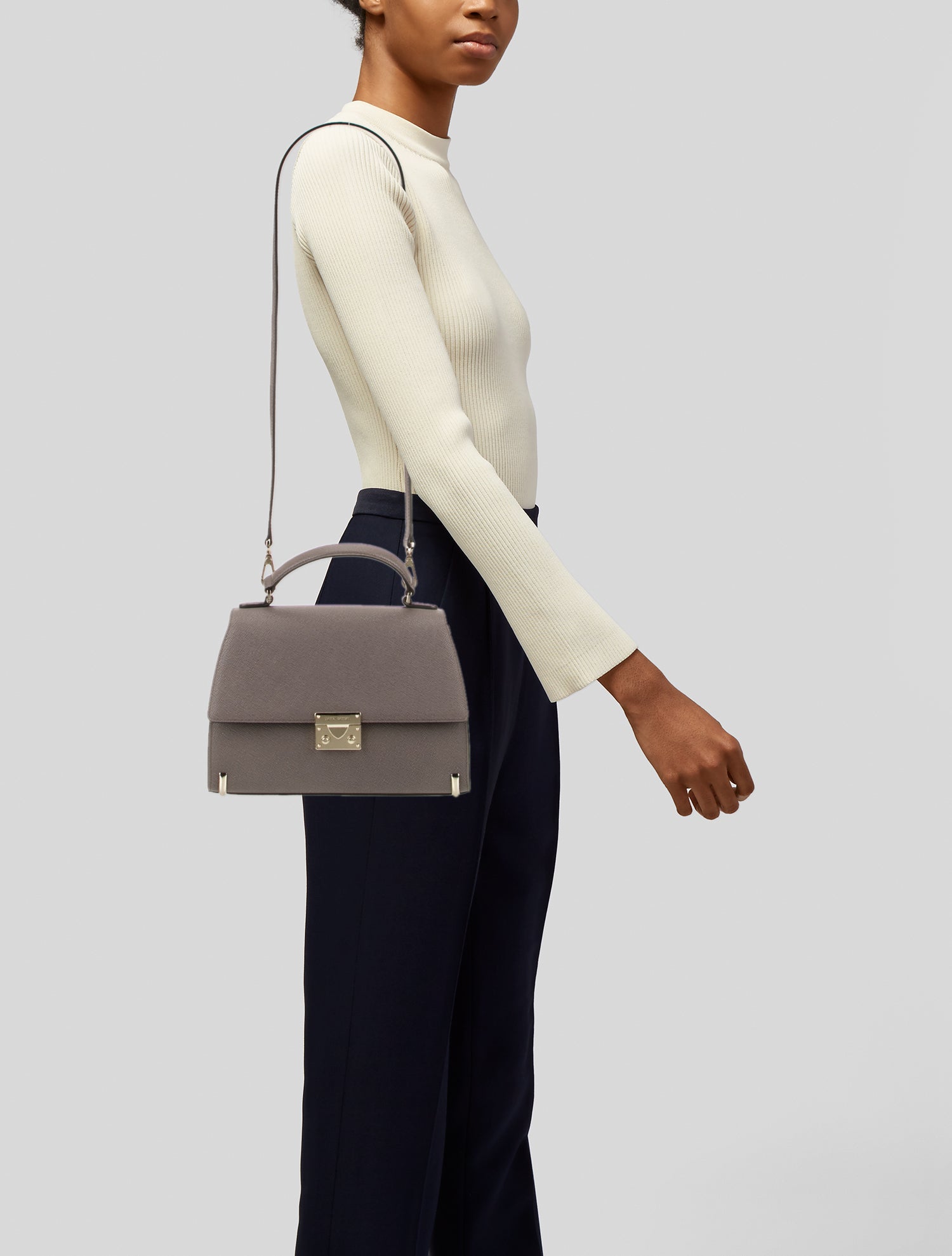 Henri Bendel Leather Top Handle Bag