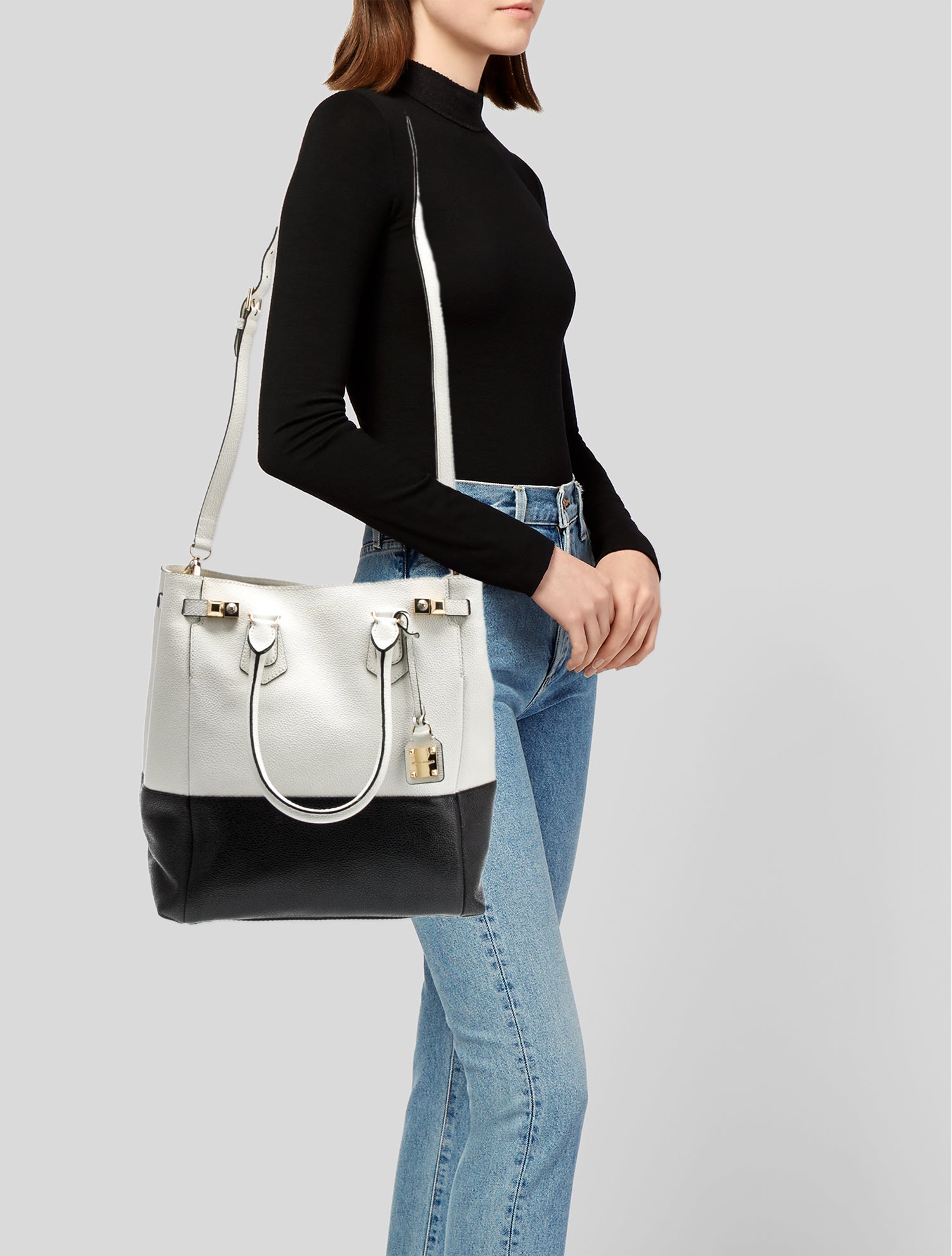 Henri Bendel Leather Bucket Bag