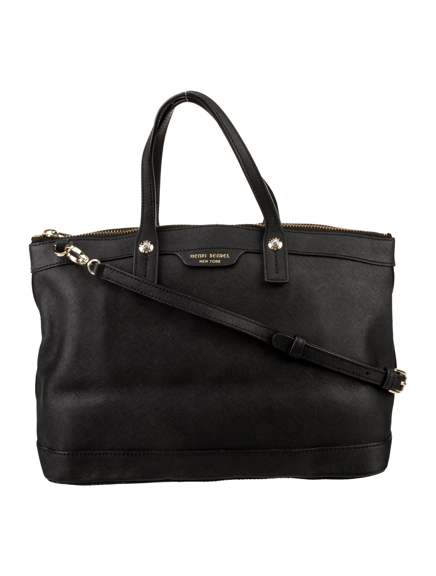 Henri Bendel Saffiano Leather Top Handle Bag