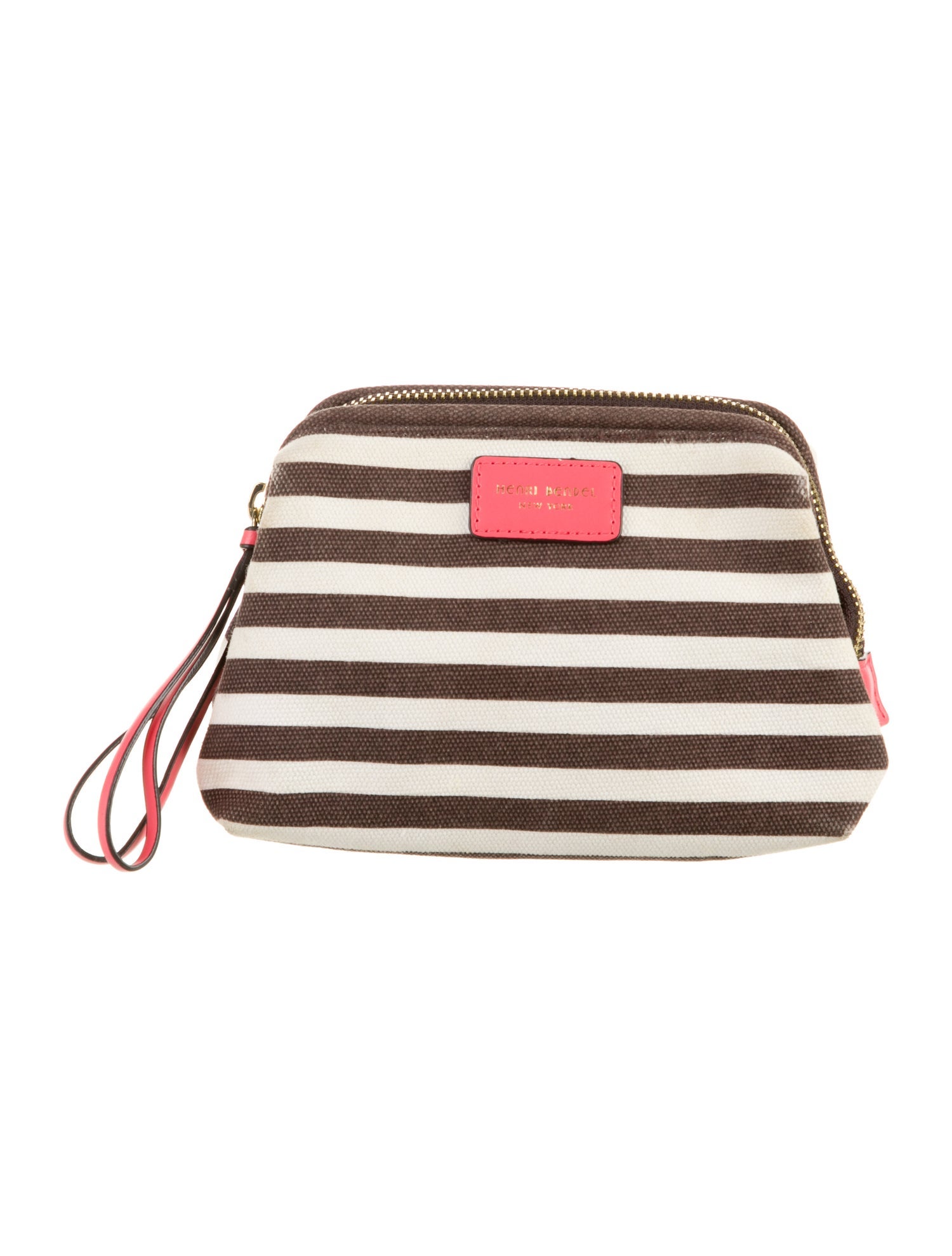 Henri Bendel Striped Cosmetic Bag