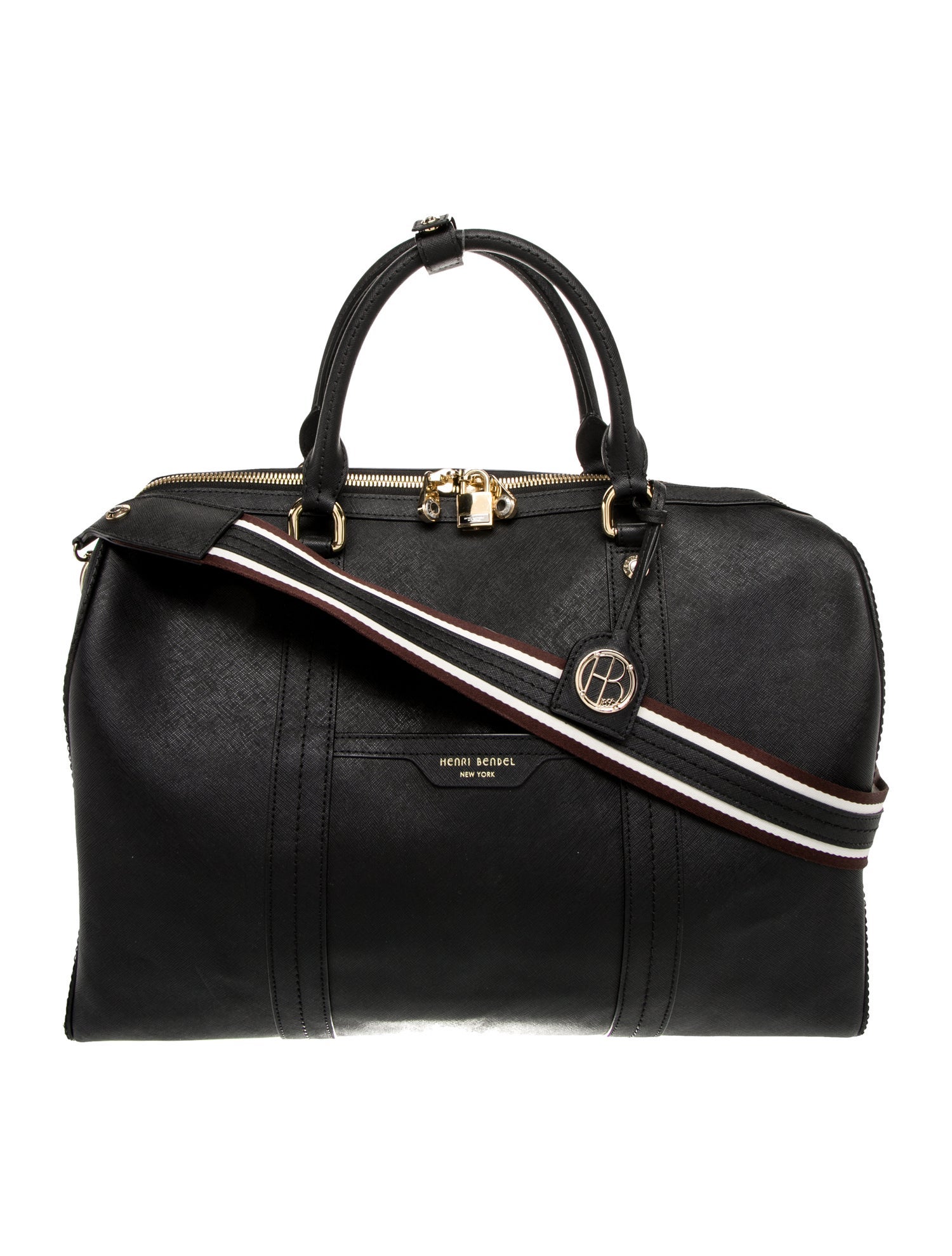 Henri Bendel ブラック トートバッグ HENRI BENDEL ヘンリベンデル トートバッグ キャンバス 黒