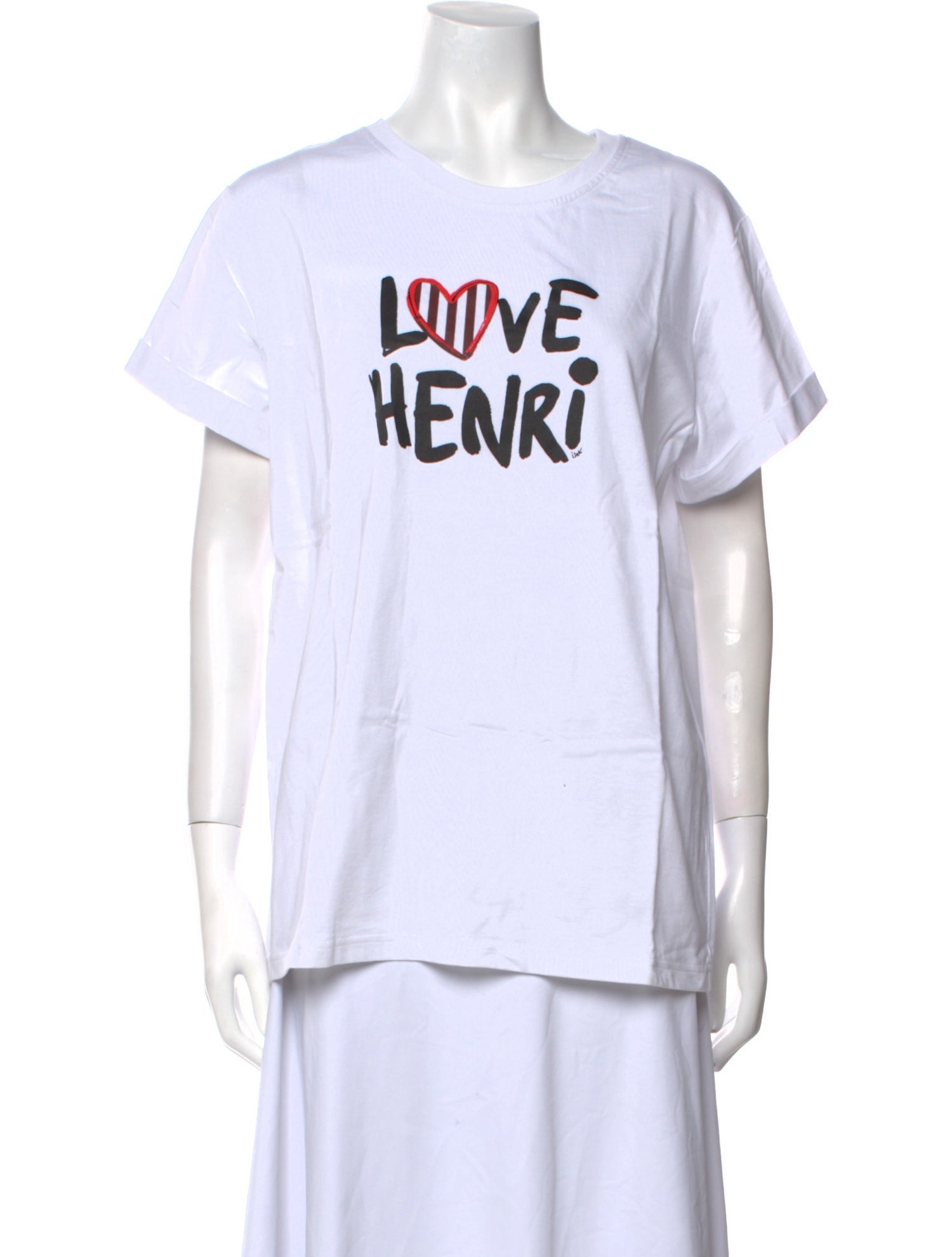 Henri Bendel Graphic Print Crew Neck T-Shirt w/ Tags