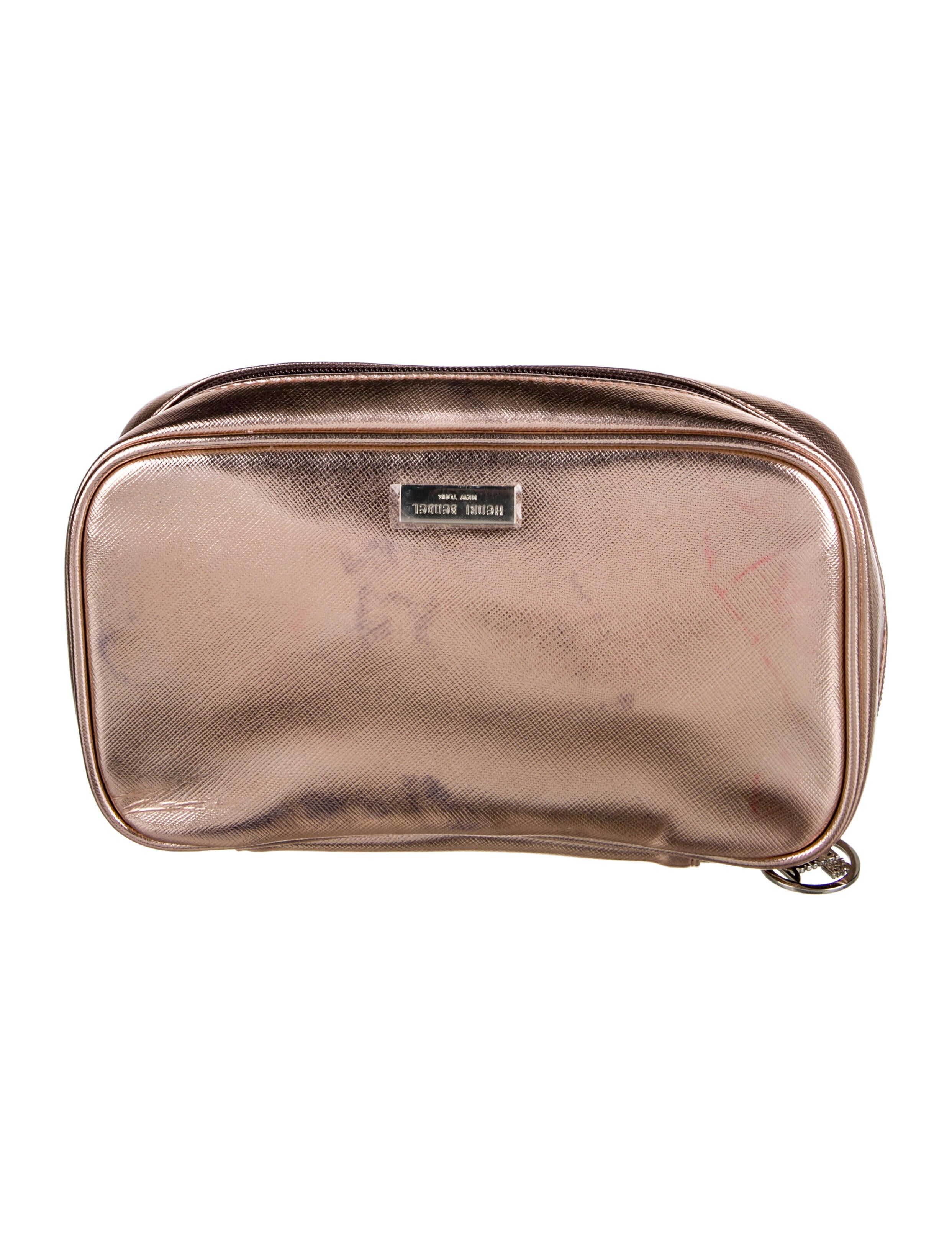 Henri Bendel leather cosmetic bag