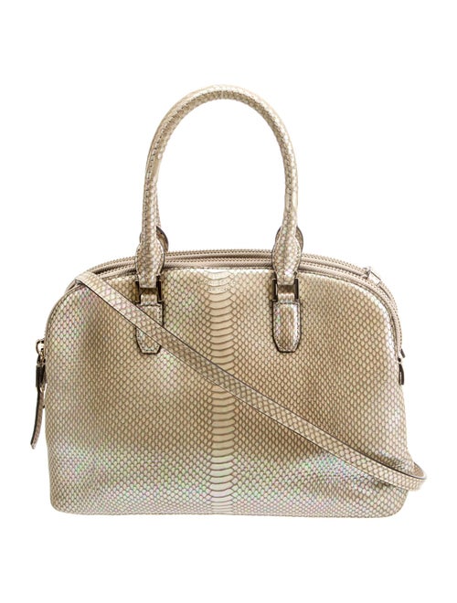 Henri Bendel Embossed Leather Top Handle Bag