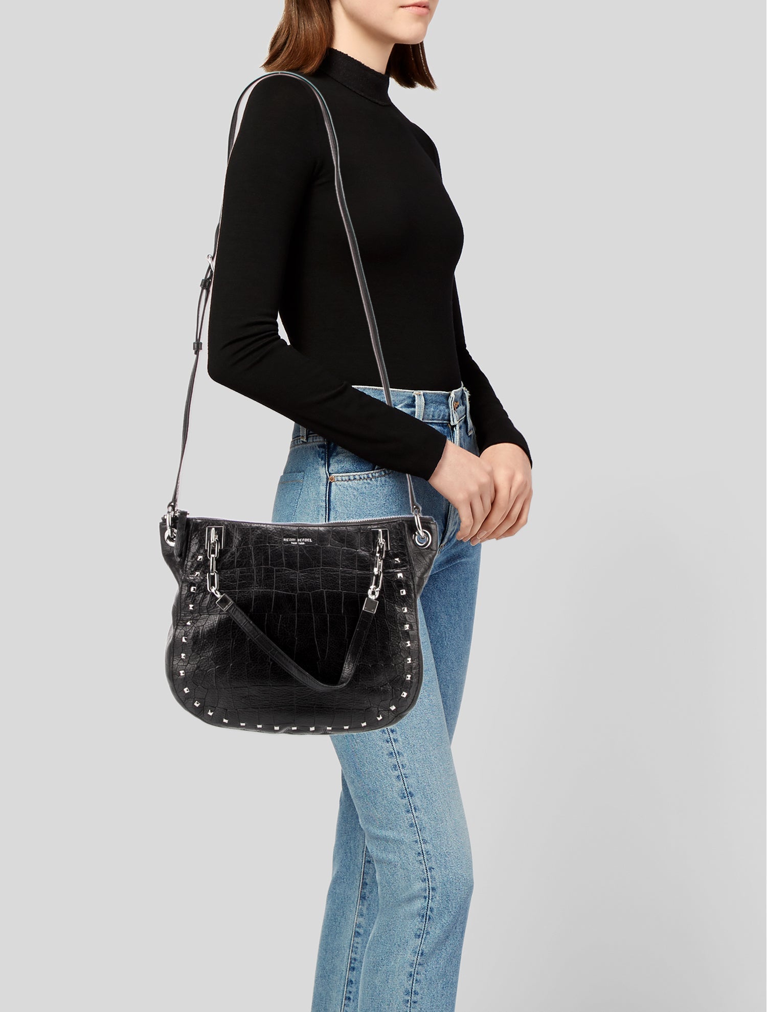 Henri Bendel Leather Top Handle Bag