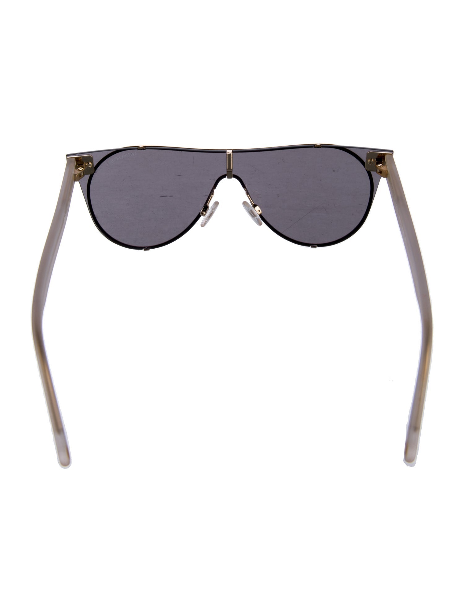 Henri Bendel Interlocking CC Logo Shield Sunglasses Wayfarer Sunglasses