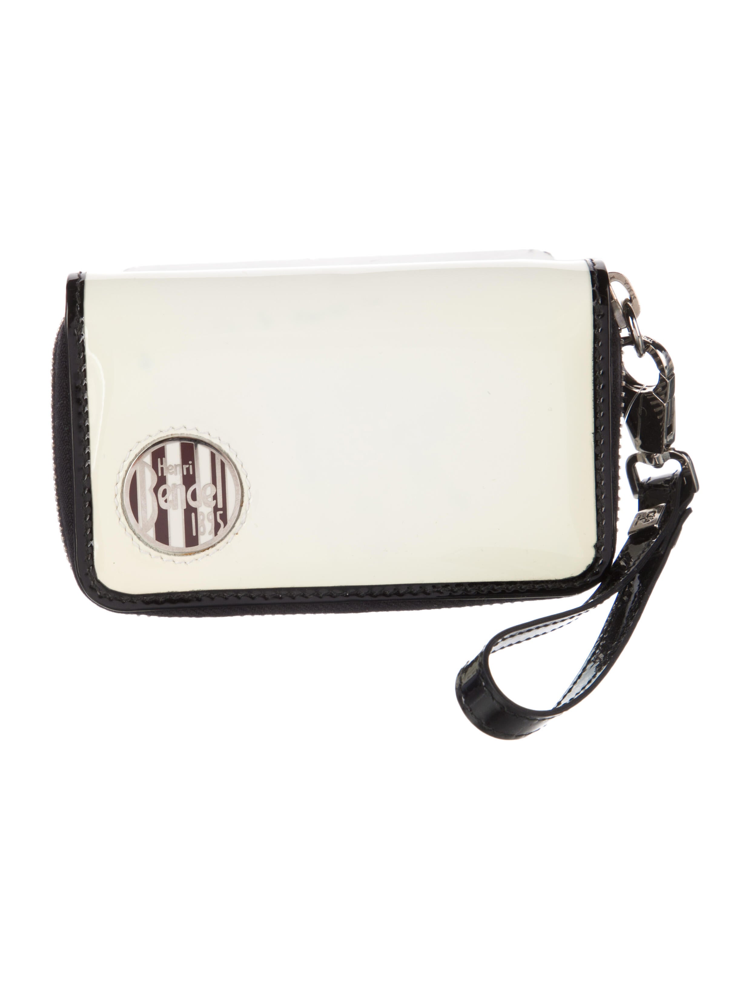 Henri Bendel Patent Leather Colorblock Pattern Wristlet