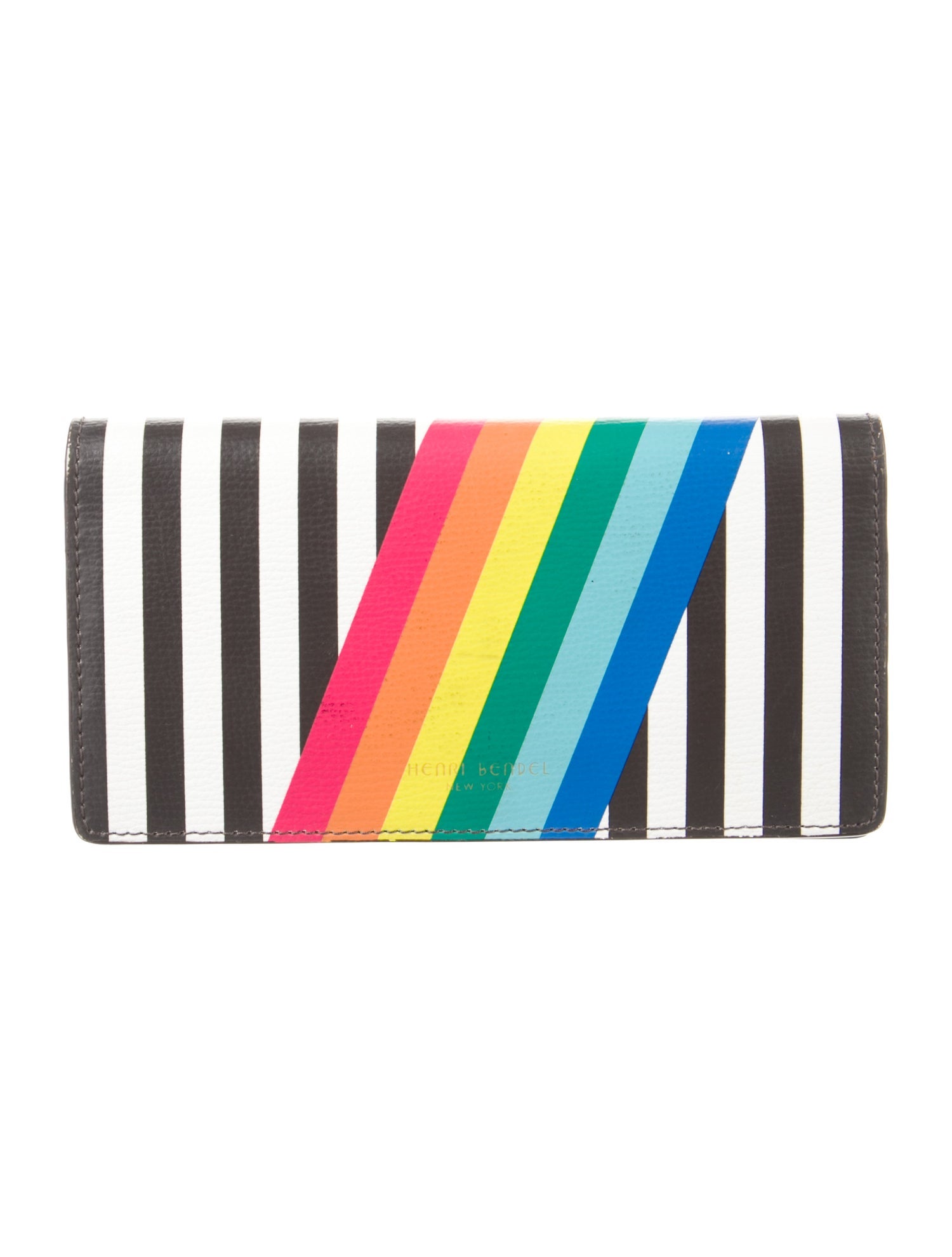 Henri Bendel Leather Striped Wallet