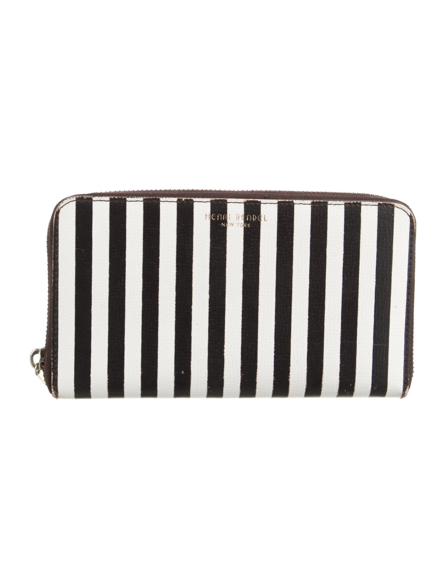 Henri Bendel Leather Striped Bifold Wallet
