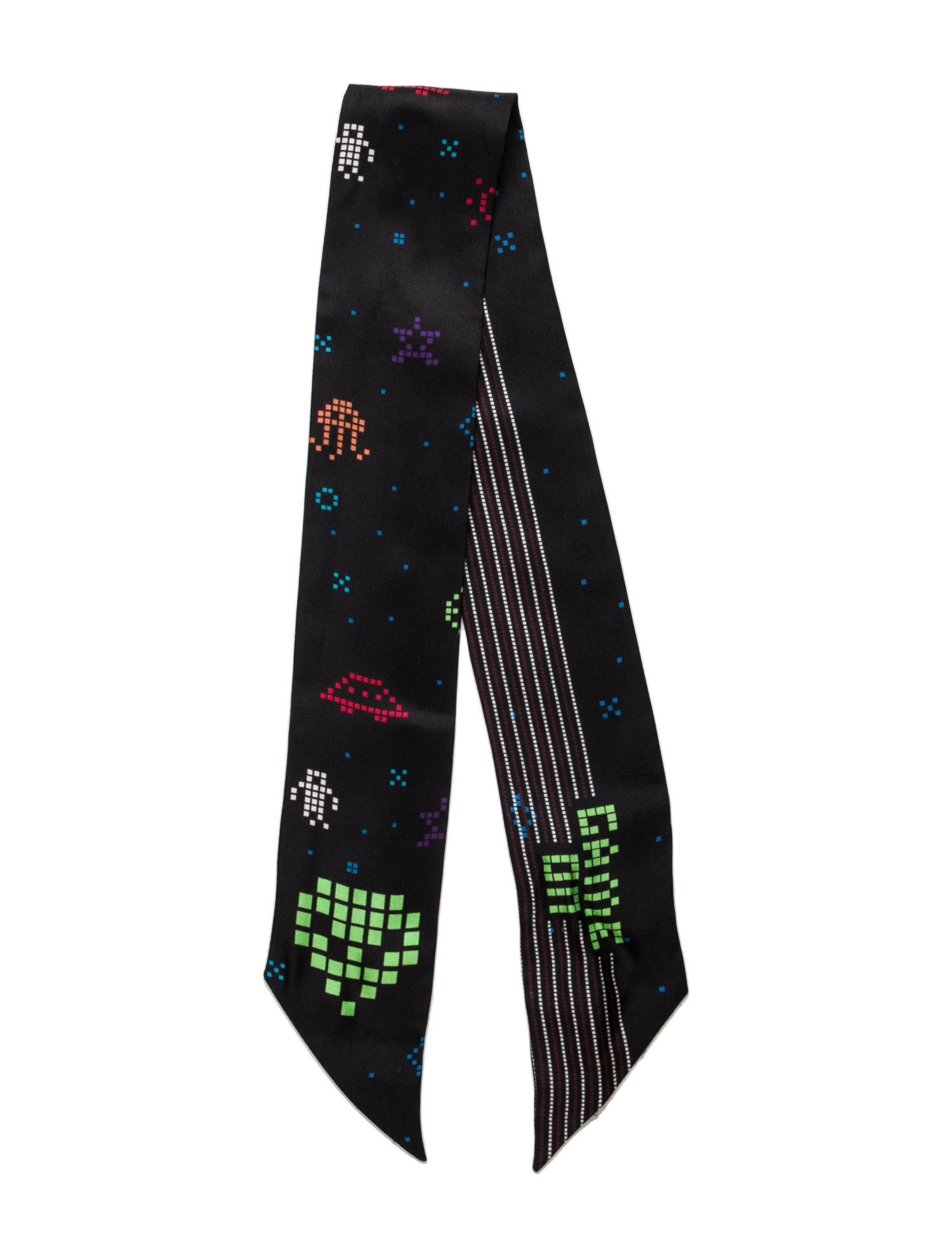 Henri Bendel Silk Striped Scarf