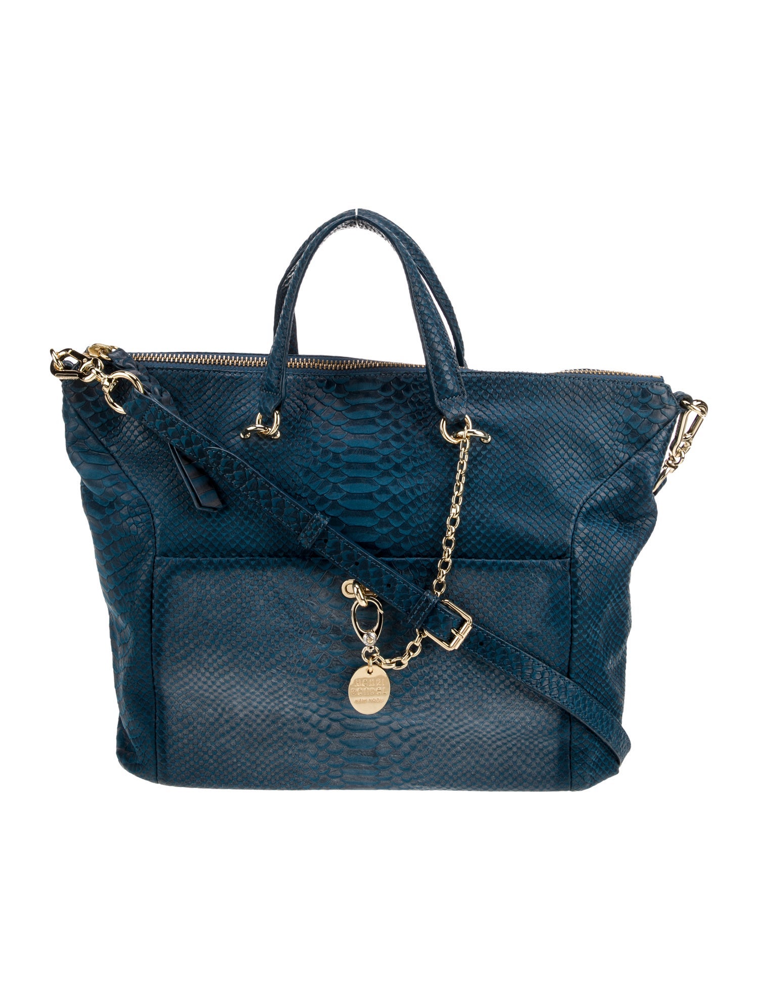 Henri Bendel Embossed Leather Weekender Bag