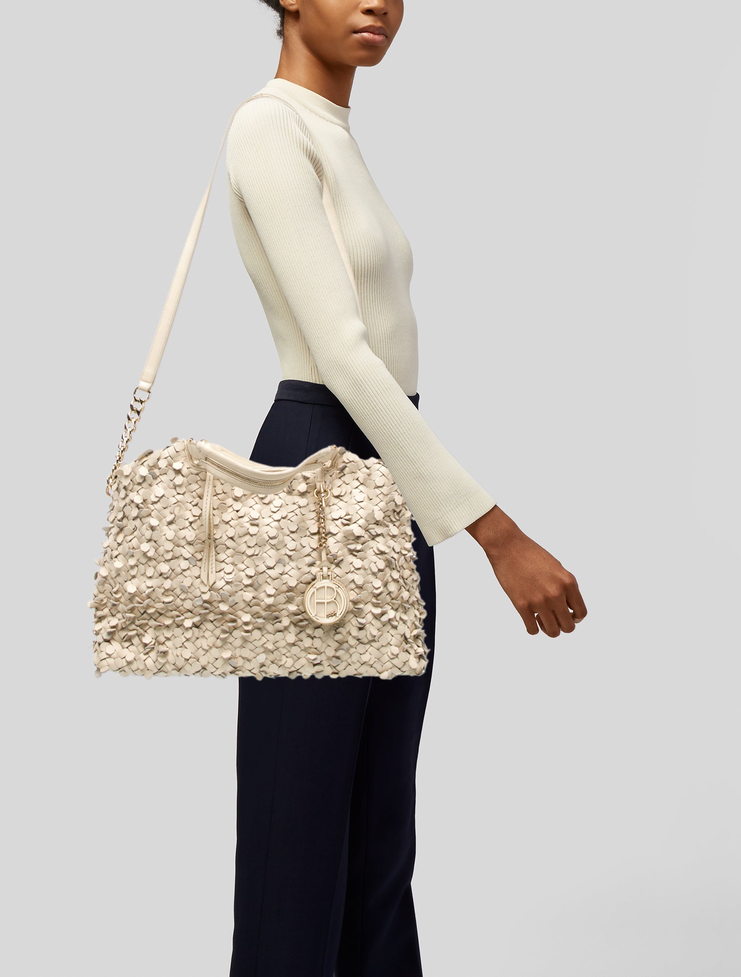 Henri Bendel Leather Top Handle Bag