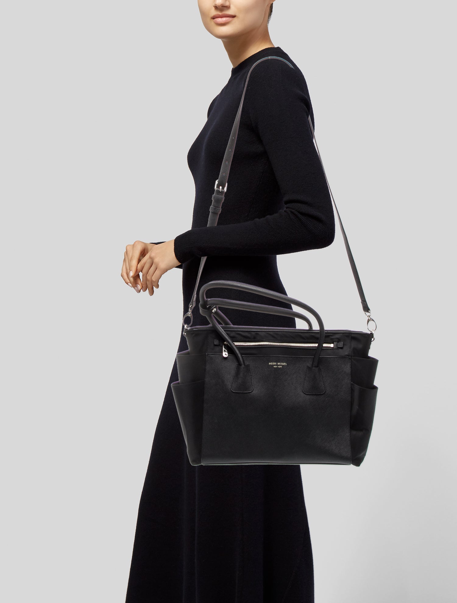 Henri Bendel Saffiano Leather Crossbody Bag