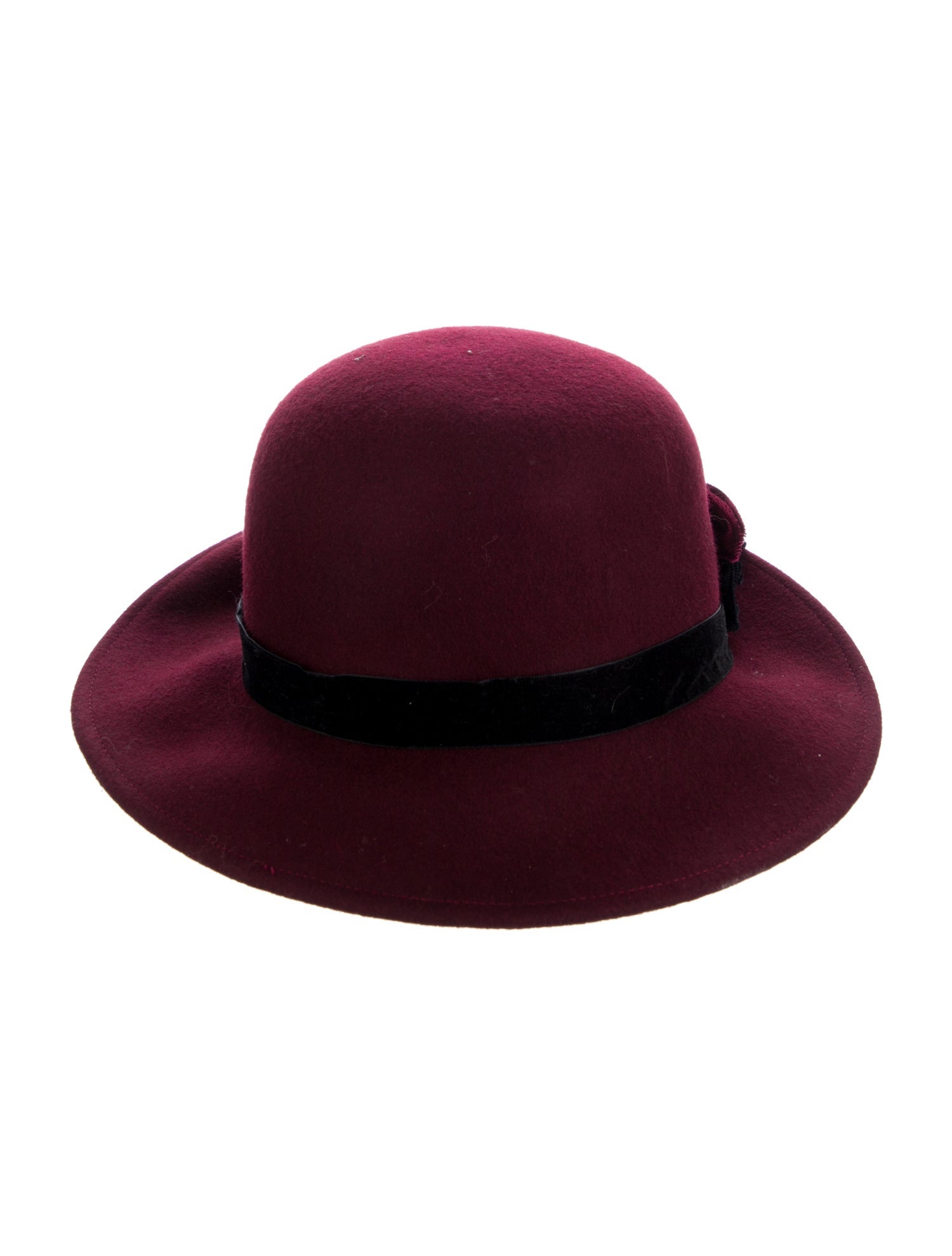 Henri Bendel burgundy wool hat
