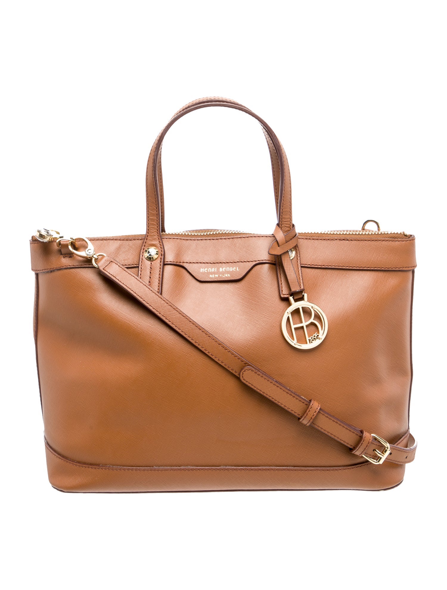 Henri Bendel Saffiano Leather Top Handle Bag