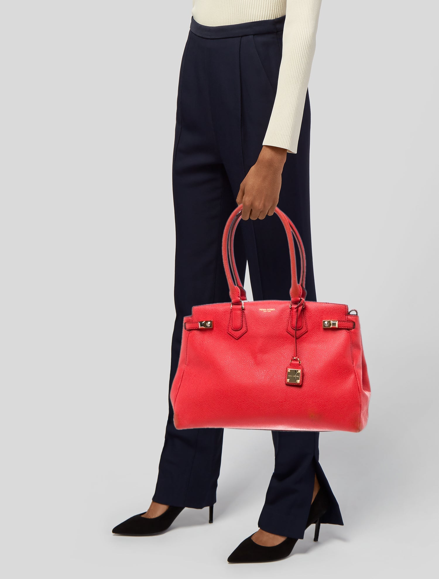 Henri Bendel Leather Top Handle Bag