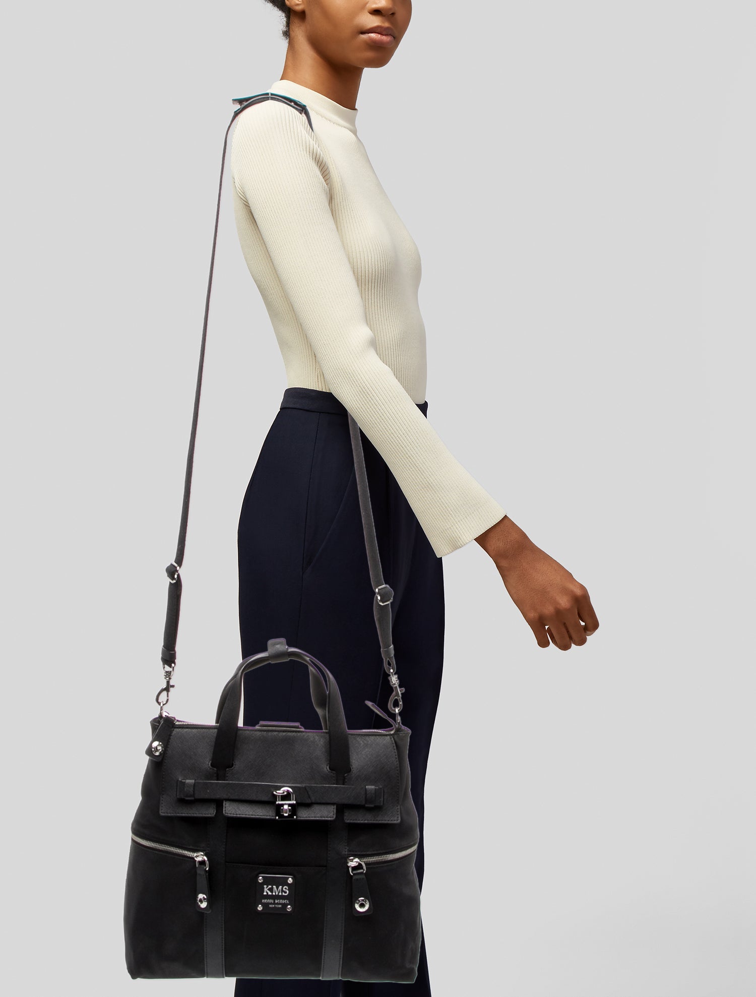 Henri Bendel Nylon Top Handle Bag