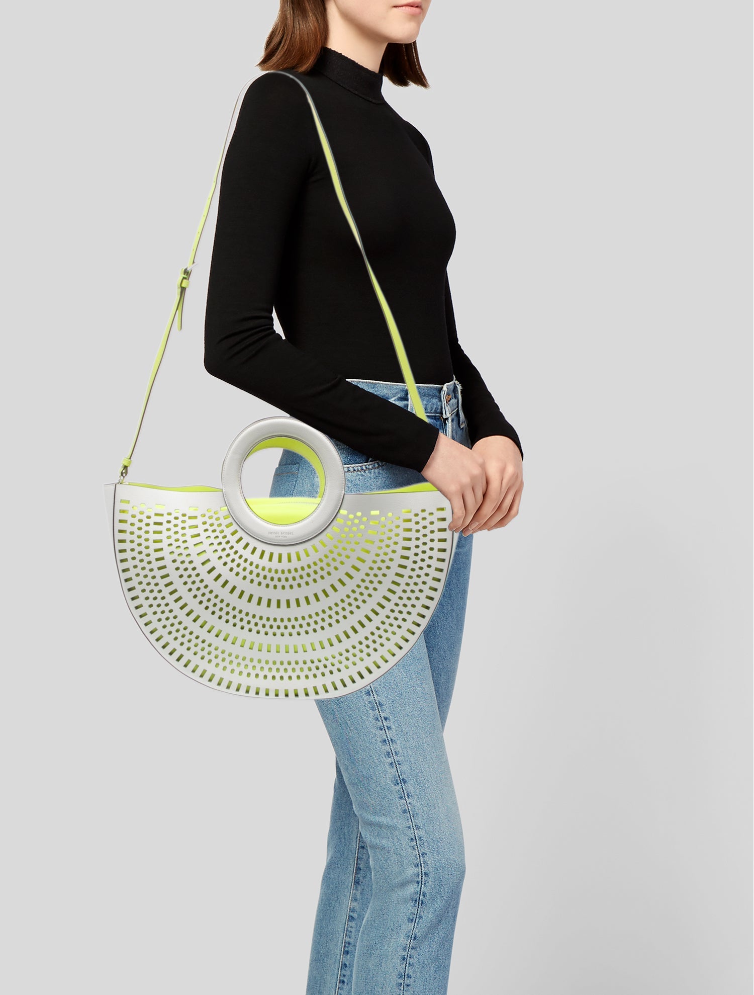 Henri Bendel Leather Top Handle Bag