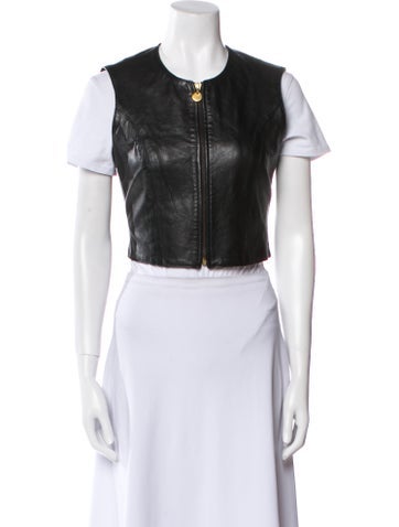 Henri Bendel Jackets Leather Vest M