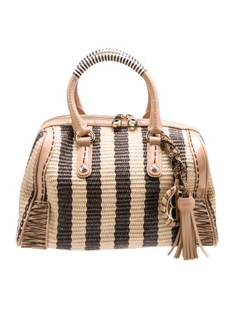 Henri Bendel Raffia Top Handle Bag