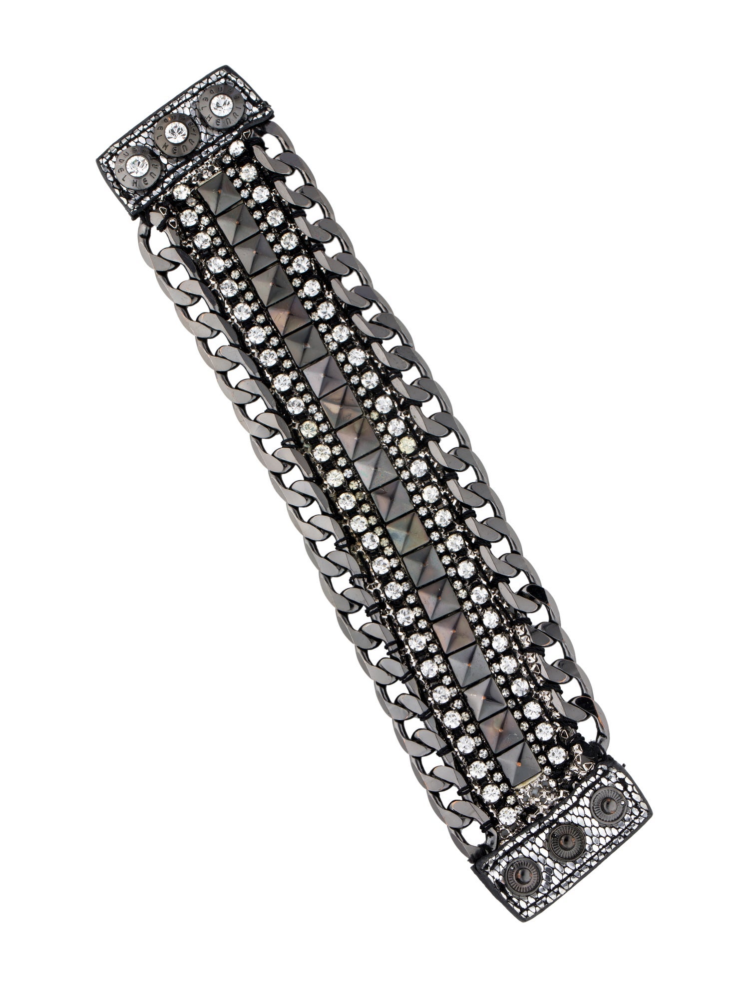 Henri Bendel Crystal Link Wrap Bracelet