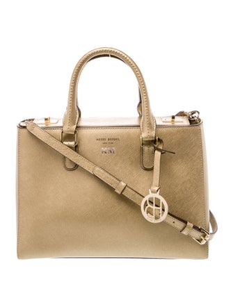 Henri Bendel Saffiano Leather Top Handle Bag