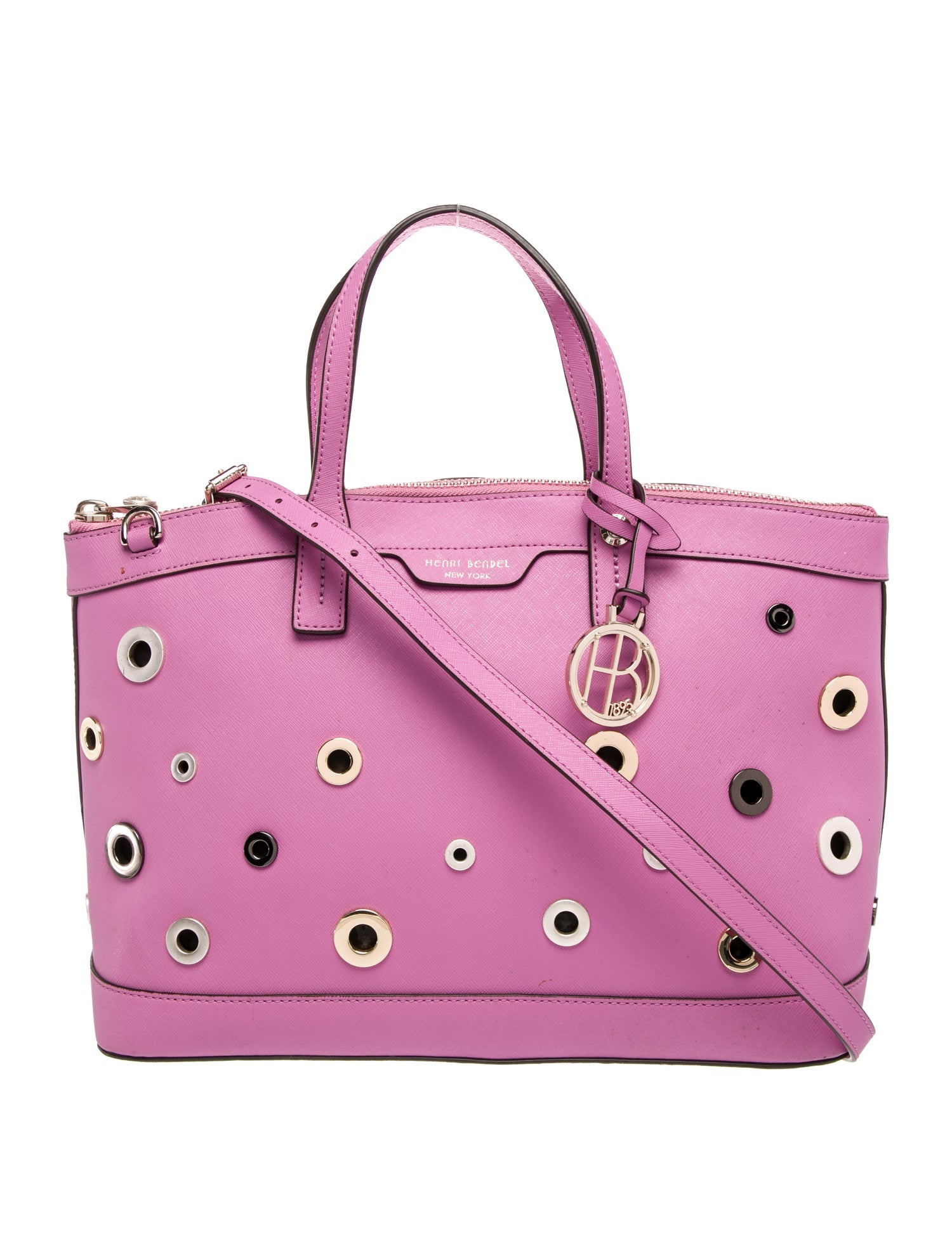 Henri Bendel Saffiano Leather Top Handle Bag