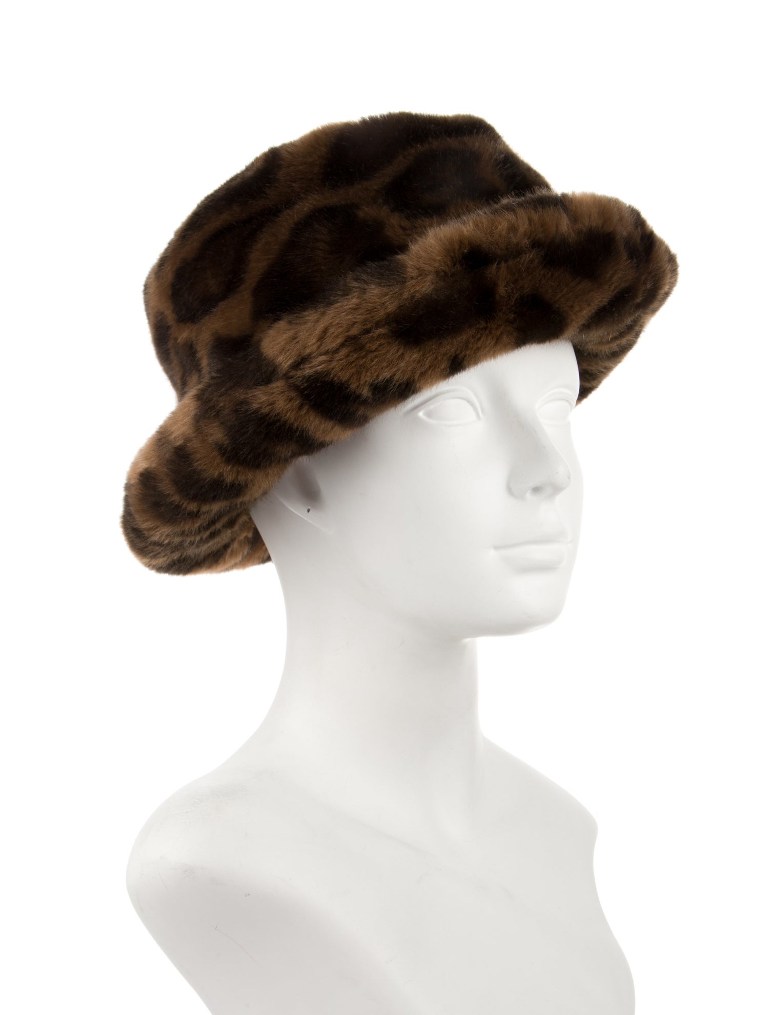 Henri Bendel Animal Print Fur Hat