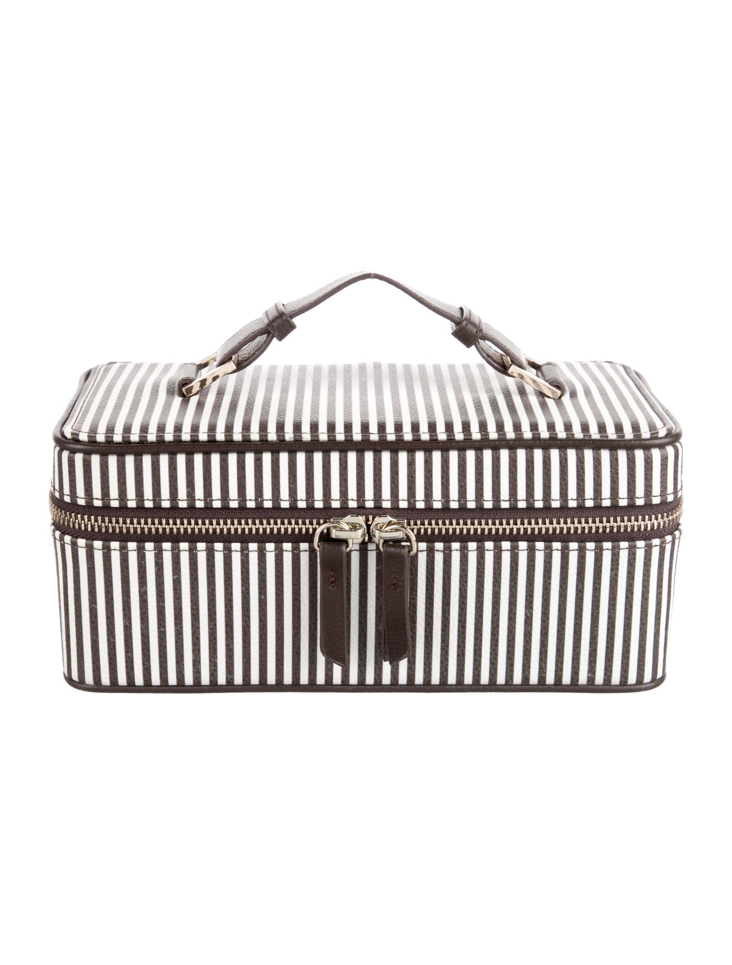 Henri Bendel leather printed cosmetic bag