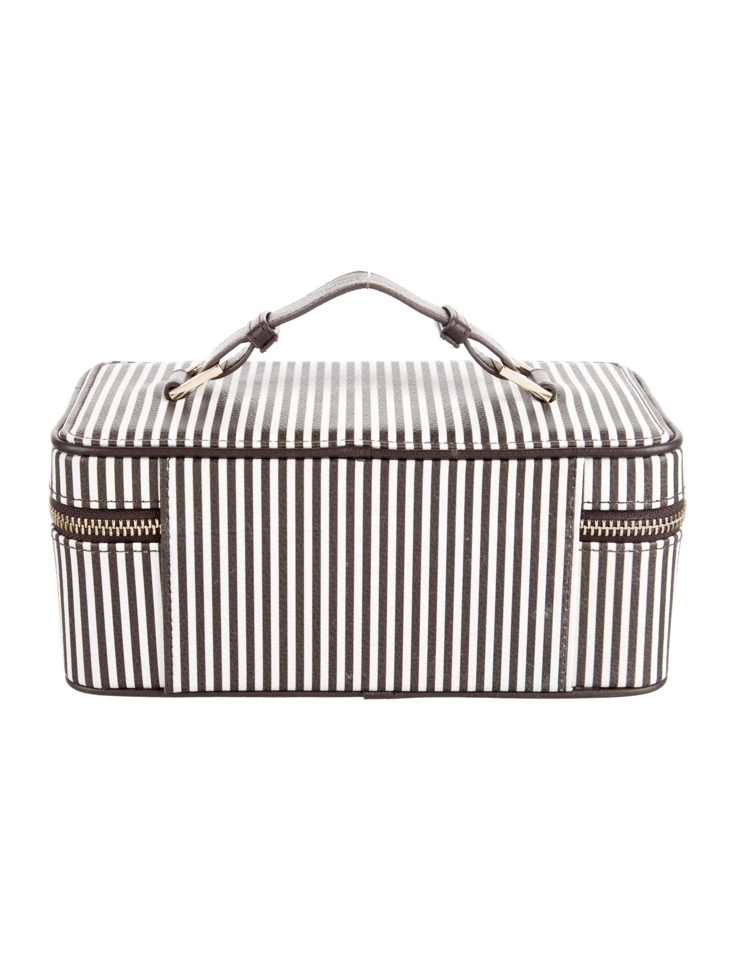 Henri Bendel leather printed cosmetic bag